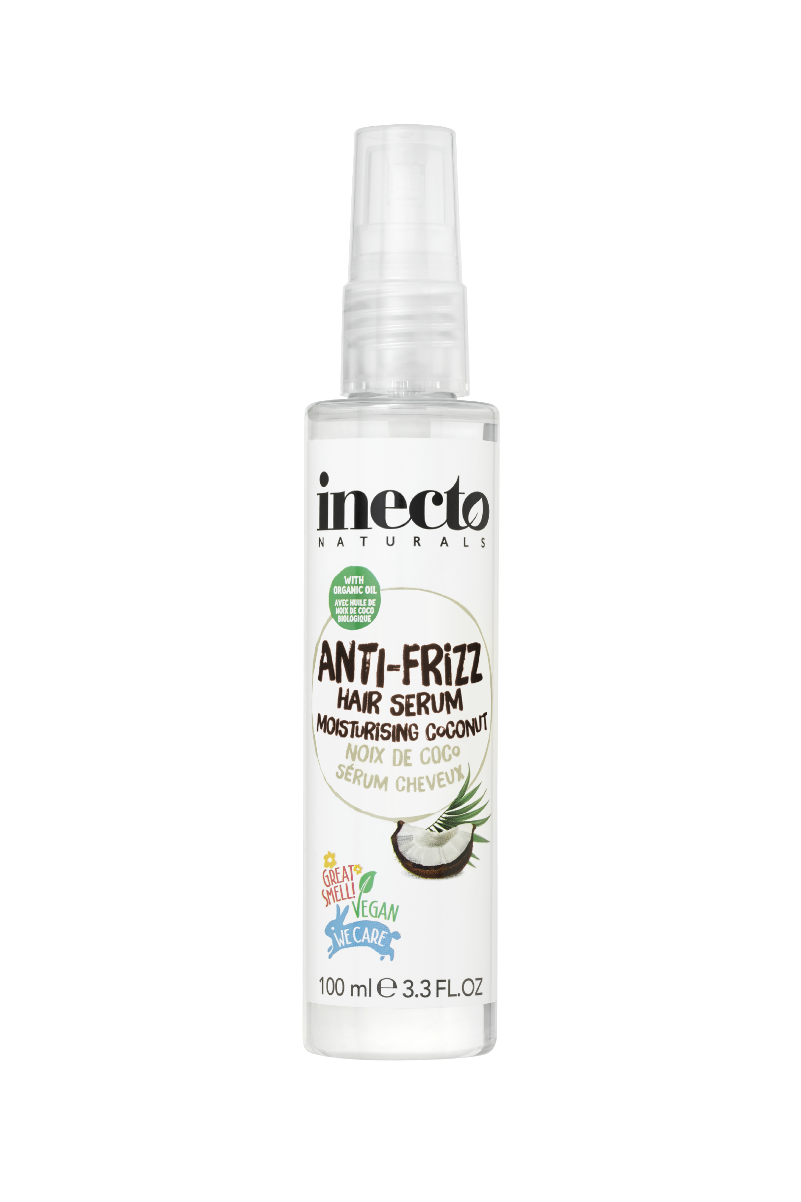 Moisturising Coconut Anti-frizz Hair Serum - Inecto UK